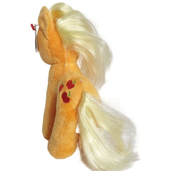 Ty My Little Pony Applejack 7.5" Plush Beanie Baby 2014 Tags Apples Embroidered - Picture 4 of 9